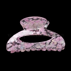 Transparent Floral Pattern Acrylic Claw Hair Clips&nbsp;PW23031332736