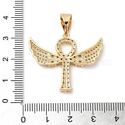 Brass Micro Pave Cubic Zirconia Pendants&nbsp;KK-D061-03G