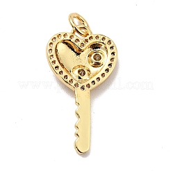 Brass Micro Pave Cubic Zirconia Pendants&nbsp;KK-E015-24G