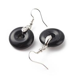 Gemstone Donut Dangle Earrings&nbsp;EJEW-G300-01P