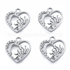 Tarnish Resistant 304 Stainless Steel Pendant Rhinestone Settings&nbsp;STAS-N098-225P