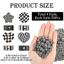 200Pcs 4 Styles Handmade Polymer Clay Bead&nbsp;CLAY-YW0002-47