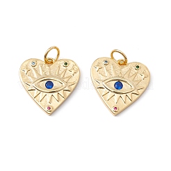 Rack Plating Brass Micro Pave Colorful Cubic Zirconia Pendants&nbsp;ZIRC-C040-39G