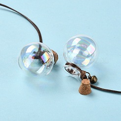 Round Glass Cork Bottles Ornament&nbsp;GLAA-D002-06