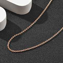Brass Rolo Chains Necklaces for Women&nbsp;NJEW-D302-22RG
