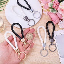 6Pcs 6 Colors PU Leather Kaychians&nbsp;KEYC-CA0001-56