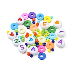 DIY Word Bracelet Making Kit&nbsp;DIY-YW0006-33