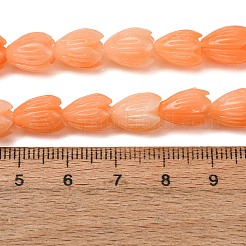 Synthetic Coral Dyed Carved Beads Strands&nbsp;SH-CBAE713-05B