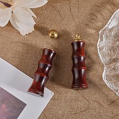 Wood Bamboo Joint Shaped Perfume Bottle Big Pendants&nbsp;WOOD-WH0001-09