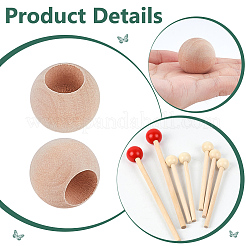 Unfinished Wooden Round Chips&nbsp;WOOD-WH0050-060