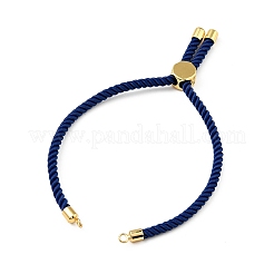 Half Finished Twisted Milan Rope Slider Bracelets&nbsp;FIND-G032-01G