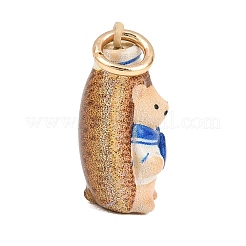 Brass Enamel Pendants&nbsp;KK-CBADA45-02G-02