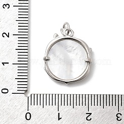 Brass Micro Pave Cubic Zirconia Pendants&nbsp;KK-A278-11P