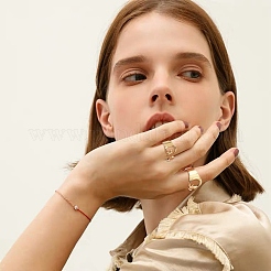 26Pcs 26 Letters Alloy Cuff Finger Rings&nbsp;RJEW-PH0001-02G