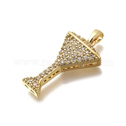 Brass Micro Pave Cubic Zirconia Pendants&nbsp;KK-D339-13G-02
