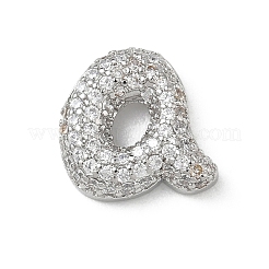 Brass Micro Pave Clear Cubic Zirconia Pendants&nbsp;KK-A300-02P