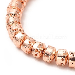 Electroplated Natural Lava Rock Beads Strands&nbsp;G-G984-14RG