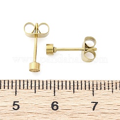 304 Stainless Steel Stud Earring Findings&nbsp;STAS-V003-09G-02