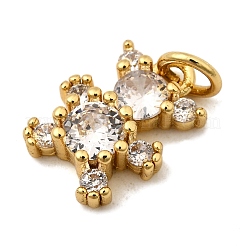 Brass Micro Pave Cubic Zirconia Pendants&nbsp;KK-I360-001G