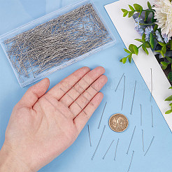 900Pcs 3 Styles 304 Stainless Steel Flat Head Pins&nbsp;STAS-UN0054-02