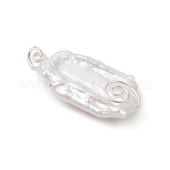 Natural Keshi Pearl Pendants&nbsp;PALLOY-JF04812-02
