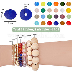 960Pcs 24 Colors Transparent Glass Beads&nbsp;EGLA-PH0001-41