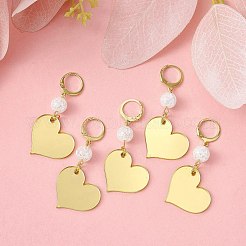 Acrylic Heart Pendant Decoration&nbsp;HJEW-JM01306