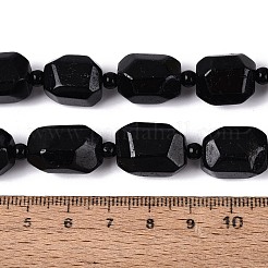 Natural Black Tourmaline Beads Strands&nbsp;G-N362-07A-01