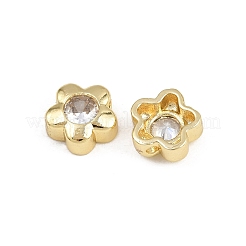Brass Micro Pave Cubic Zirconia Beads&nbsp;KK-A269-56G