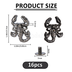 16Bags Scorpion Alloy with Iron Decorative Rivets&nbsp;BUTT-FH0001-035A
