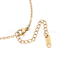 304 Stainless Steel Pendant Necklaces&nbsp;NJEW-T018-35G