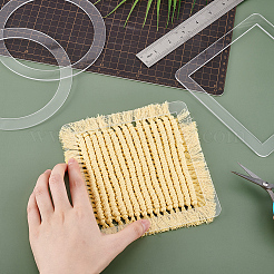 4Pcs 2 Styles Translucence Acrylic Knitting & Macrame Tassel Tool&nbsp;TOOL-GA0001-93