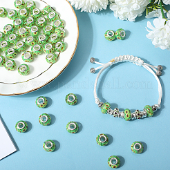 50Pcs Transparent Resin European Rondelle Beads&nbsp;RPDL-SC0001-09A
