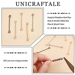 50Pcs 5 Colors 316 Surgical Stainless Steel Eye Pins&nbsp;STAS-UN0050-56