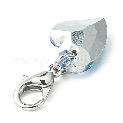 Heart Glass Pendant Decoration&nbsp;HJEW-JM01154