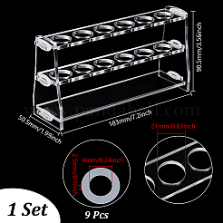6-holes Acrylic Test Tube Holder&nbsp;DIY-WH0622-307