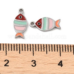304 Stainless Steel Enamel Charms&nbsp;STAS-D018-04P