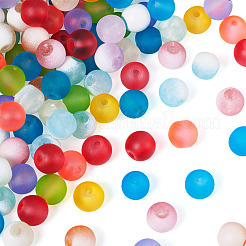 280Pcs 14 Colors Transparent Glass Beads Strands&nbsp;GLAA-TA0012-34