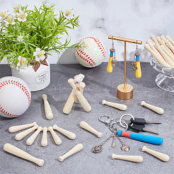 60Pcs 2 Styles Sport Wood Baseball Bat Display Decorations&nbsp;DJEW-NB0001-52