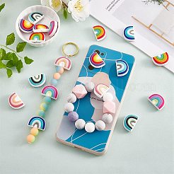 6Pcs 6 Colors Rainbow Silicone Beads&nbsp;JX322A-01