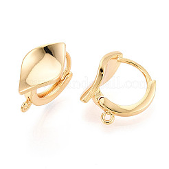 Brass Hoop Earring Findings&nbsp;KK-N263-130G