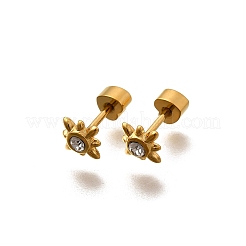Ion Plating(IP) 304 Stainless Steel Stud Earrings&nbsp;EJEW-A118-16G-02