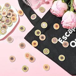 1 Set 100Pcs Wood Buttons&nbsp;BUTT-CJC0002-05B-1