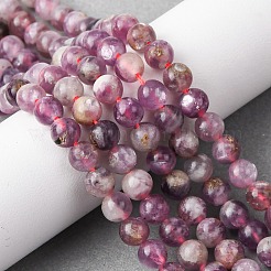 Natural Lepidolite/Purple Mica Stone Beads Strands&nbsp;G-B133-A01-6MM