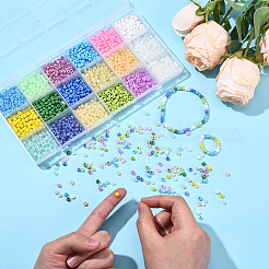 180G 17 Colors Glass Seed Beads&nbsp;SEED-YW0002-90
