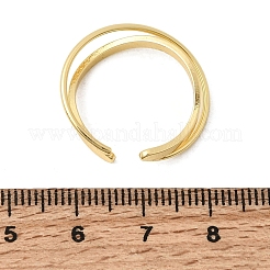 Brass Cuff Open Rings&nbsp;RJEW-D345-02G