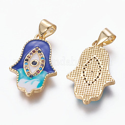 Brass Enamel Pendants&nbsp;KK-L185-23G