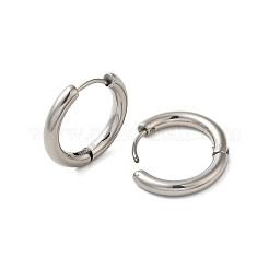 Tarnish Resistant 304 Stainless Steel Hoop Earrings&nbsp;LS-EJEW-P177-P-22