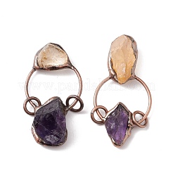 Raw Rough Natural Amethyst & Citrine Big Pendants&nbsp;G-I324-03R-02