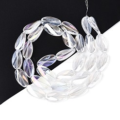 Electroplate Transparent Glass Beads Strands&nbsp;EGLA-N055-02